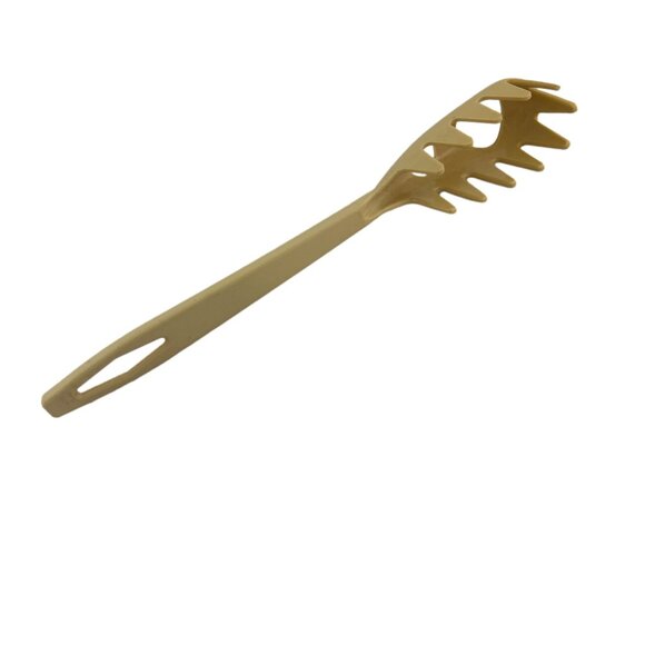 Vtg Tailor Made Nylon Spaghetti Pasta Fork Spoon Server Measuring Almond Cream - Picture 1 of 6